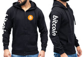 Bitcoin zip hoodie, btc cryptocurrency gift, gift for traders - investors, crypto gifts, bull market hodl, Unisex jumper size s - 2xl